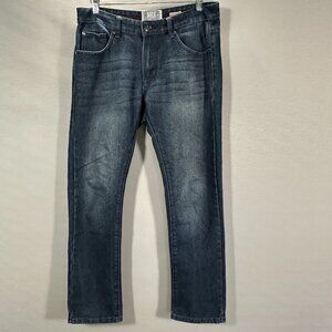 MBX Jeans Mens 32 Dark Wash Cotton Slim Stretch Straight Leg Pockets